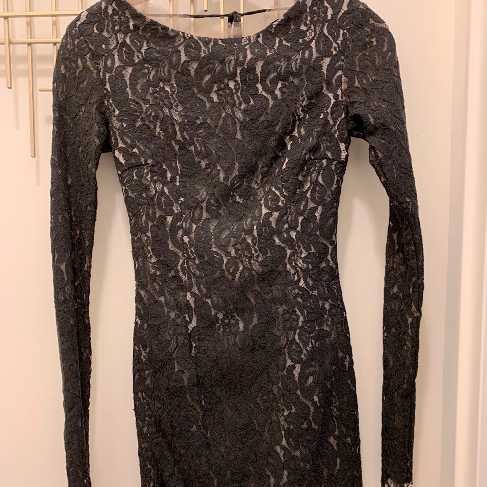 AmyClaire Cocktail Dress, Mini with Lace Detail